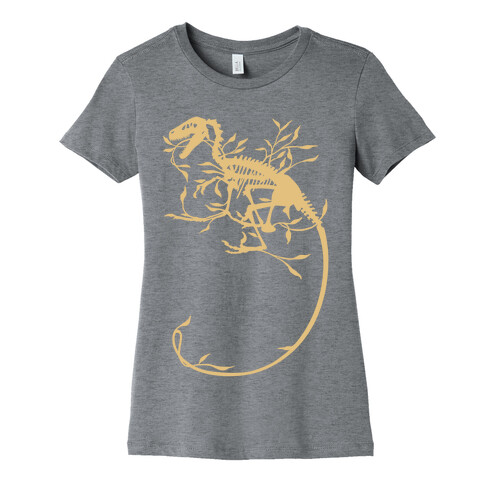 Floral Dinosaur Womens T-Shirt