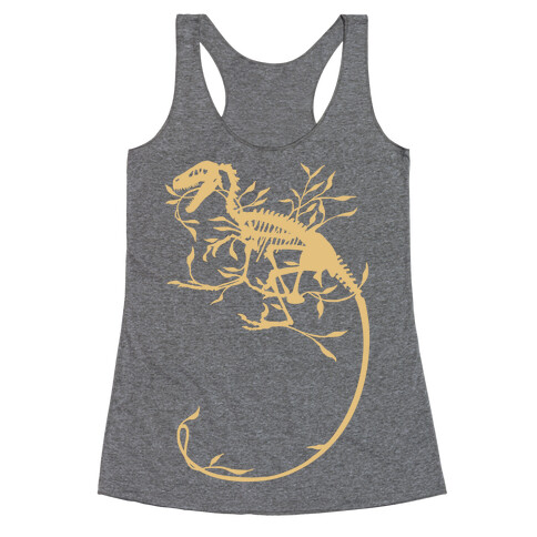 Floral Dinosaur Racerback Tank Top