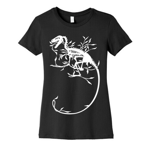 Floral Dinosaur Womens T-Shirt