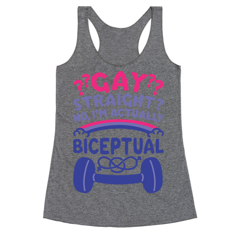 I'm Biceptual Racerback Tank Top