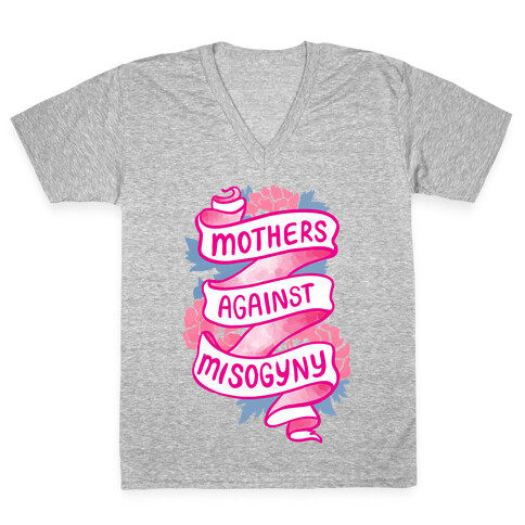 Mothers Against Misogyny V-Neck Tee Shirt