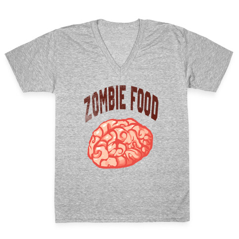 Zombie Food V-Neck Tee Shirt