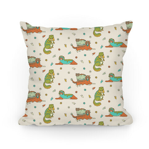 Cats Wearing Dinosaur Costumes Pillow