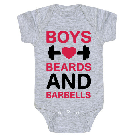 Boys, Beards, And Barbells Baby One-Piece