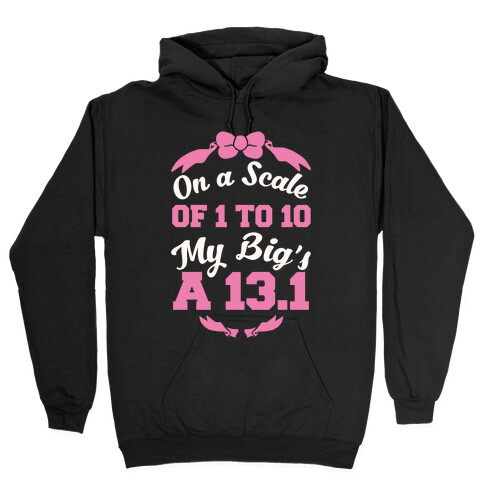 On A Scale Of 1 To 10 My Big's A 13.1 Hooded Sweatshirt