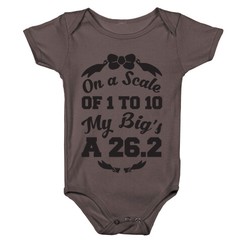 On A Scale Of 1 To 10 My Big's A 26.2 Baby One-Piece