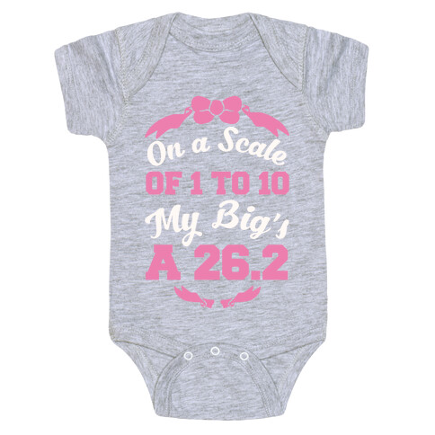 On A Scale Of 1 To 10 My Big's A 26.2 Baby One-Piece