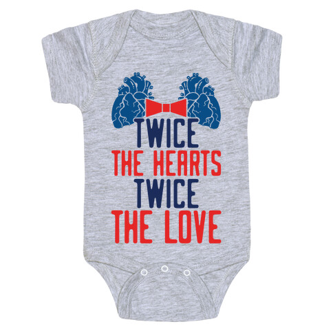 Twice The Hearts, Twice The Love Baby One-Piece