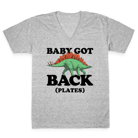 Baby Got Back Plates V-Neck Tee Shirt