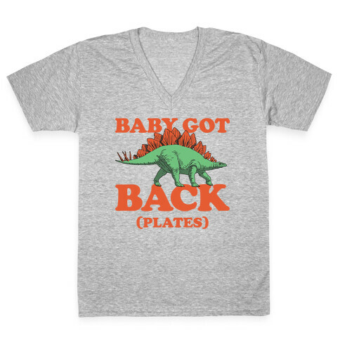 Baby Got Back Plates V-Neck Tee Shirt
