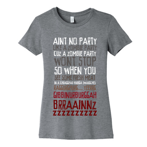 Zombie Party Womens T-Shirt