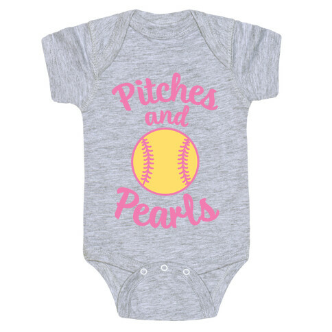 Pitches And Pearls Baby One-Piece