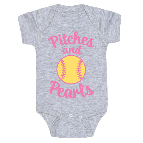 Pitches And Pearls Baby One-Piece