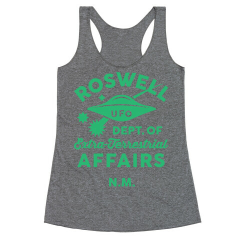 Roswell Department Of Extra-Terrestrial Affairs Racerback Tank Top