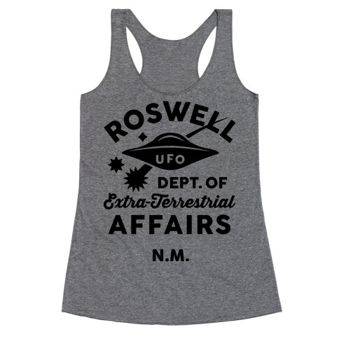Roswell Department Of Extra-Terrestrial Affairs Racerback Tank Top