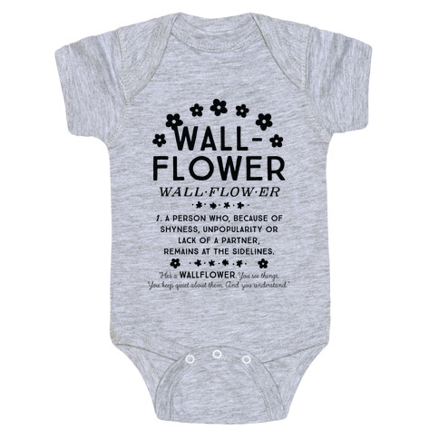 Definition of a Wallflower Baby One-Piece