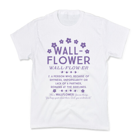 Definition of a Wallflower Kids T-Shirt