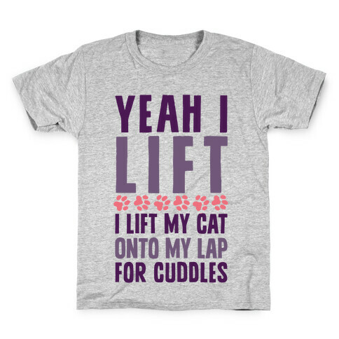 I Lift (My Cat Onto My Lap) Kids T-Shirt
