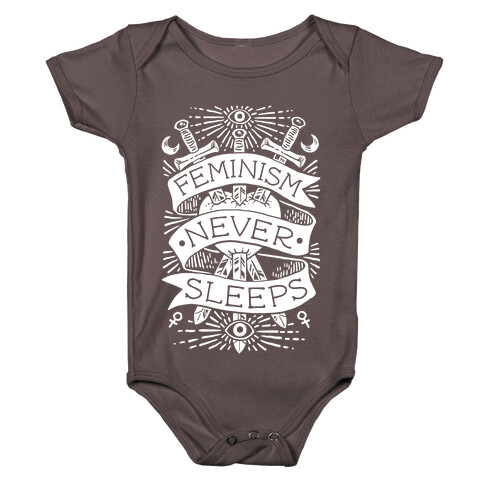 Feminism Never Sleeps Baby One-Piece