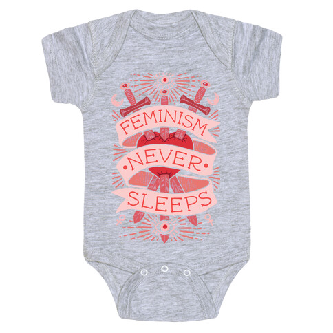 Feminism Never Sleeps Baby One-Piece