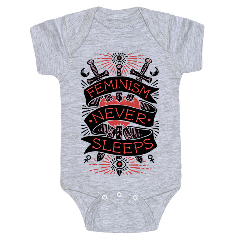 Feminism Never Sleeps Baby One-Piece