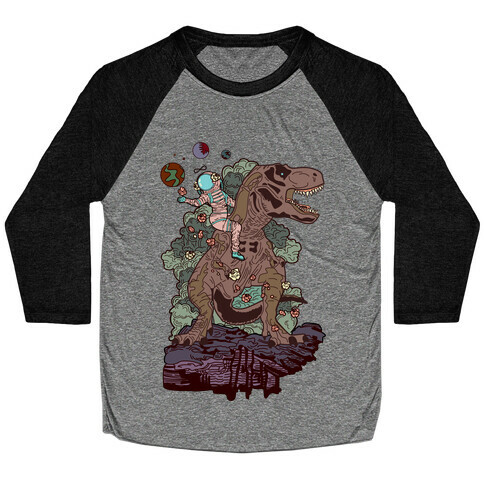 Dinosaur Strength Tarot Baseball Tee