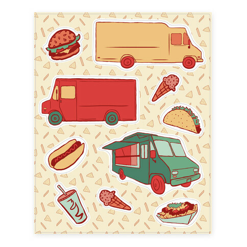 Food Truck Festival  Stickers and Decal Sheet
