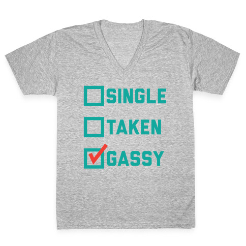 Single Taken Gassy V-Neck Tee Shirt