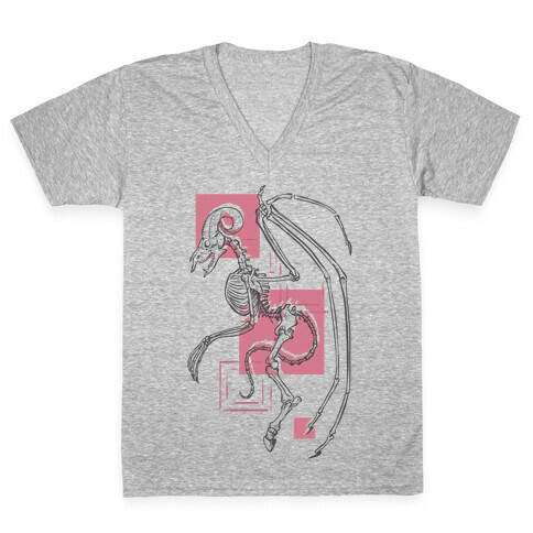 Jersey Devil Skeleton V-Neck Tee Shirt