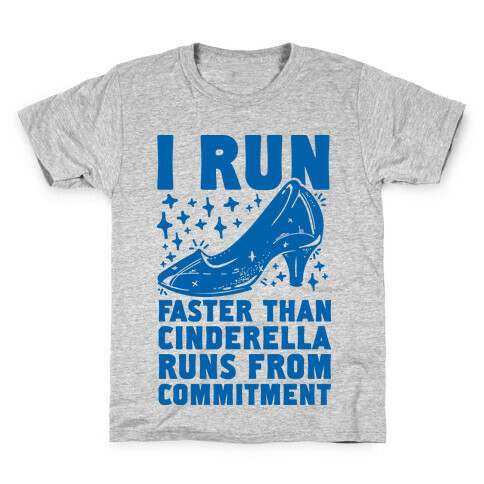 I Run Faster Than Cinderella Runs From Commitment Kids T-Shirt