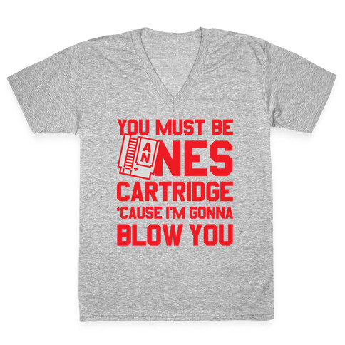 You Must Be An NES Cartidge V-Neck Tee Shirt