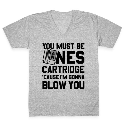 You Must Be An NES Cartidge V-Neck Tee Shirt