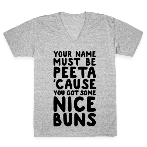 Peeta Buns V-Neck Tee Shirt