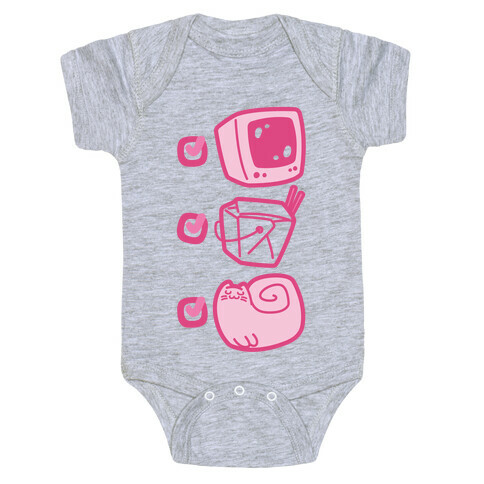 Tv Takeout Cat Baby One-Piece