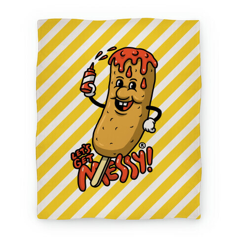 Let's Get Messy Corndog Blanket Blanket