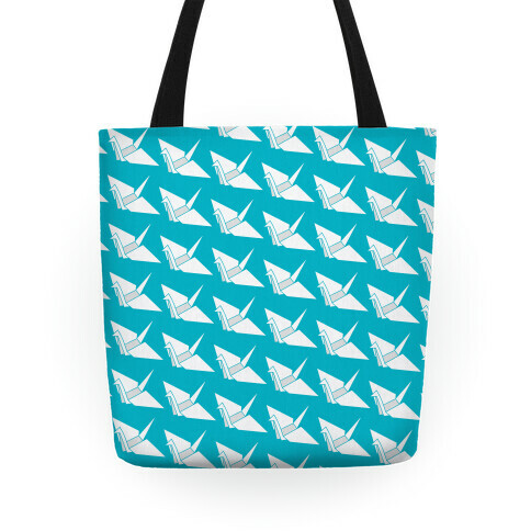 Origami Crane Pattern Tote