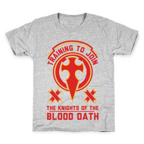 Training to Join the Knights of the Blood Oath Kids T-Shirt