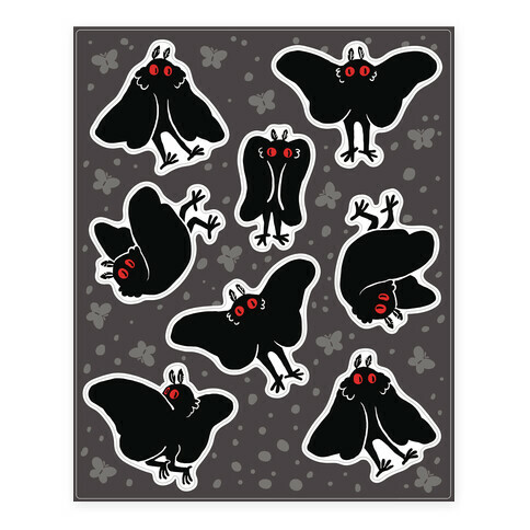 Cute Mothman  Stickers and Decal Sheet