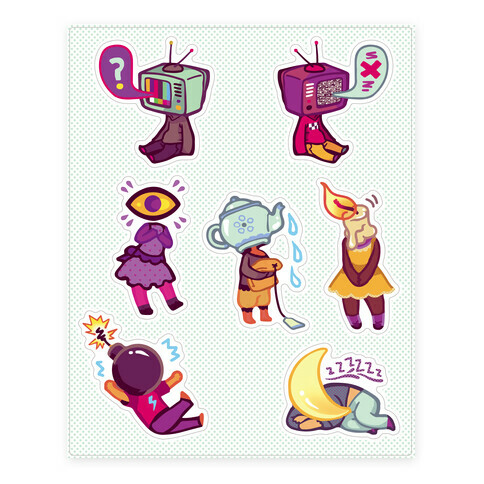 Object Head  Stickers and Decal Sheet
