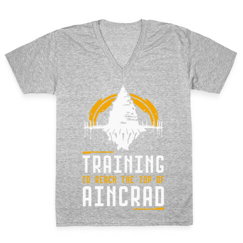 Training to Reach the Top of Aincrad V-Neck Tee Shirt