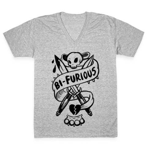 Bi-Furious V-Neck Tee Shirt