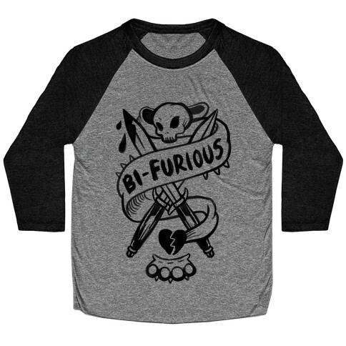 Bi-Furious Baseball Tee