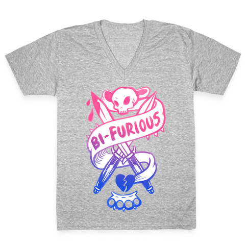 Bi-Furious V-Neck Tee Shirt