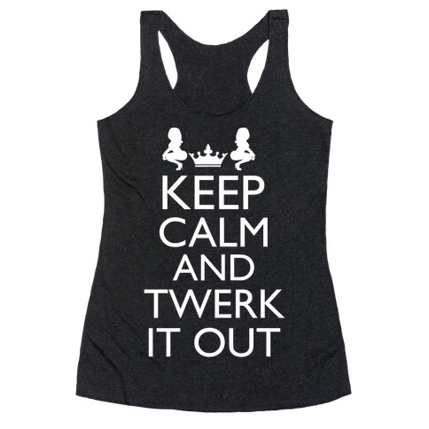 Twerk It Out (white) Racerback Tank Top