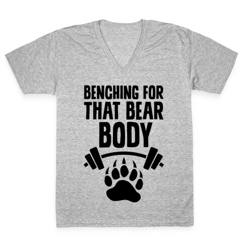 Benching For That Bear Body V-Neck Tee Shirt