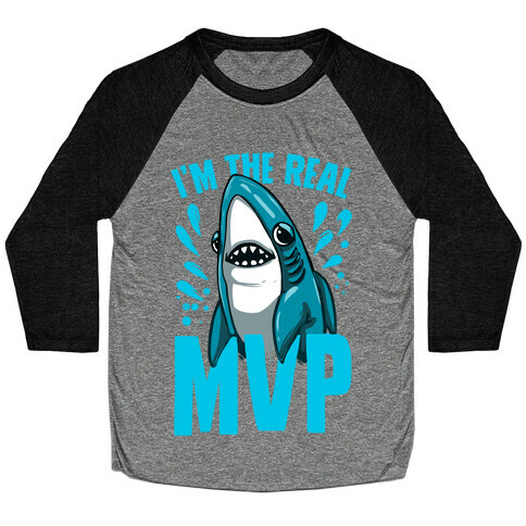 Left Shark. The Real MVP Baseball Tee