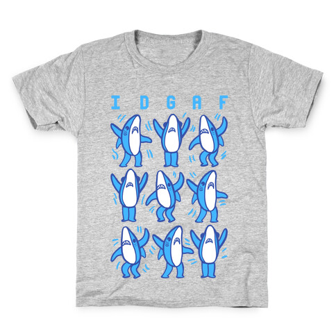 IDGAF Dancing Shark Pattern Kids T-Shirt