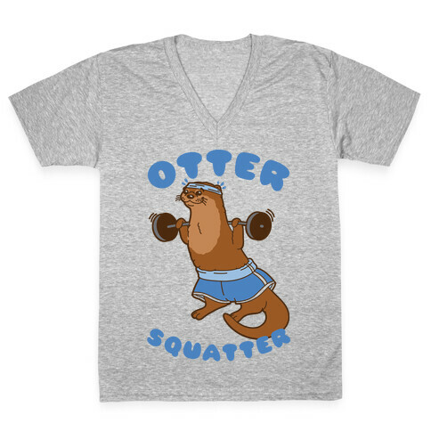 Otter Squatter V-Neck Tee Shirt