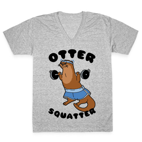 Otter Squatter V-Neck Tee Shirt