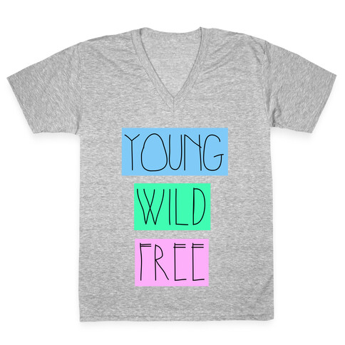 Young Wild Free V-Neck Tee Shirt